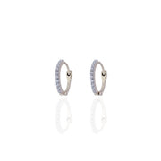 Pave Simple Diamond Huggies